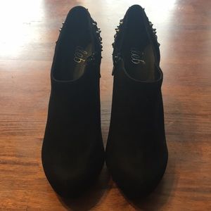 DEB Black Bootie Heels